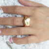 Anillo corazón dorado