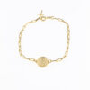 Pulsera san benito cruz 20cm - 2.5mm