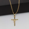 conjunto cubana 50 cm 1 mm + dije cruz cristo mediano