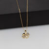 conjunto flor trebol circon 45 cm