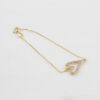 pulsera corazon circon 18 cm