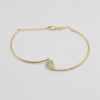Pulsera de corazón con circones aro 16cm