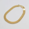 pulsera cubana doble carril 19cm 8mm