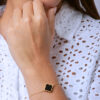 pulsera vintage negra 15cm
